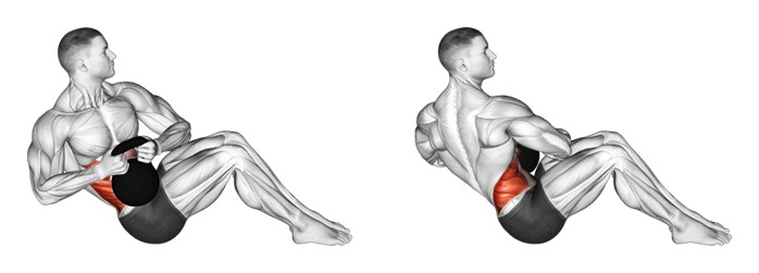 Abdominal com rotação