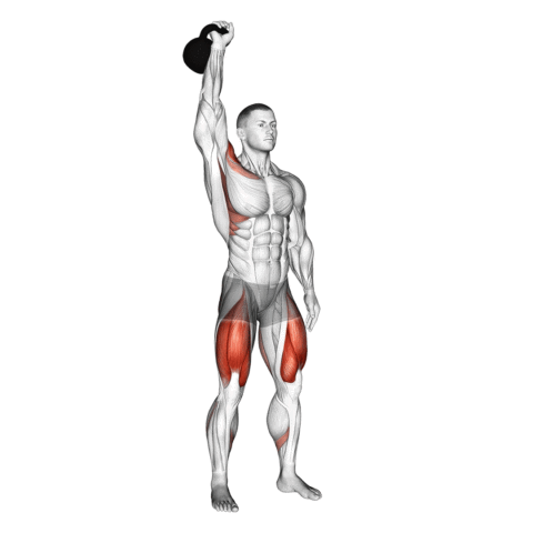 Agachamento Overhead com Kettlebell