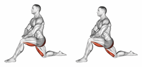 Alongamento de Lunges Ajoelhado