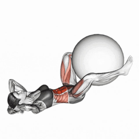 Abdominal Rã com Bola Suíça