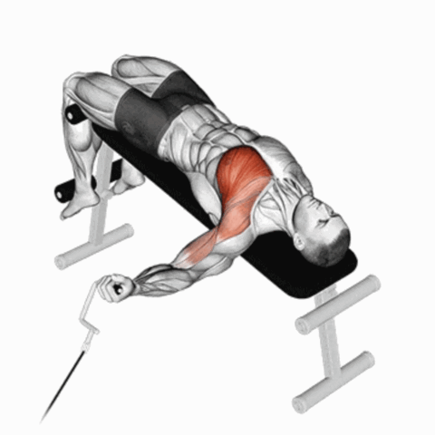 Crucifixo Unilateral Declinado com Cabo