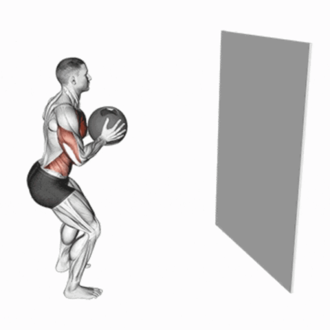 Arremesso de Peito com Medicine Ball na Parede